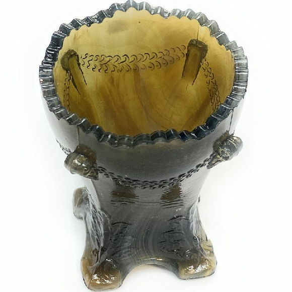 Boyd Art Glass 2000 Toffee Swirl Colonial Drape Toothpick Holder - Picture 5 of 5